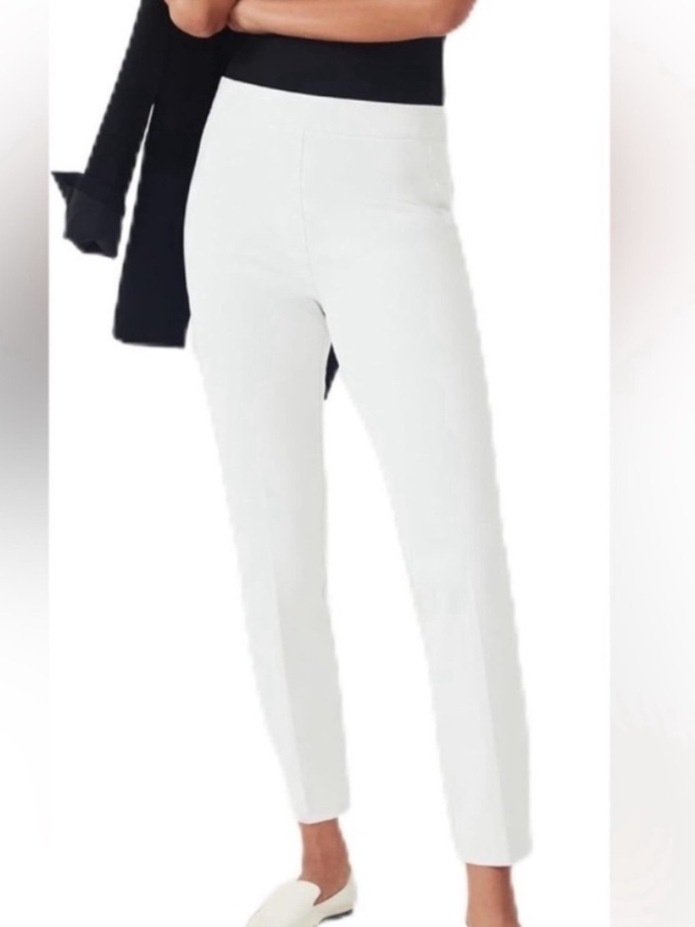 Spanx 2X Regular Pants Silver Lining Slim Straight Leg in Classic White NWT